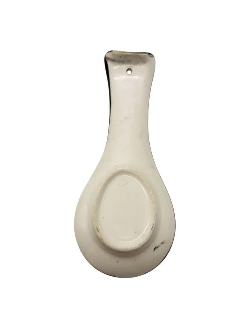 Turkish handmade floral spoon rest flowers black ceramic coffee kitchen accessor